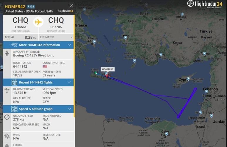 Eastern Med FlightRadar24 shot
