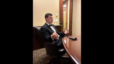 Indiana University quarterback Fernando Mendoza was in Fort Worth, Texas, on Feb. 16, 2026, to accept the 2025 Davey O' Brien award.