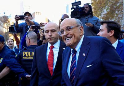 FILE PHOTO: Former Donald Trump lawyer and former New York City Mayor Rudolph Giuliani leaves the U.S. Federal court in Manhattan
