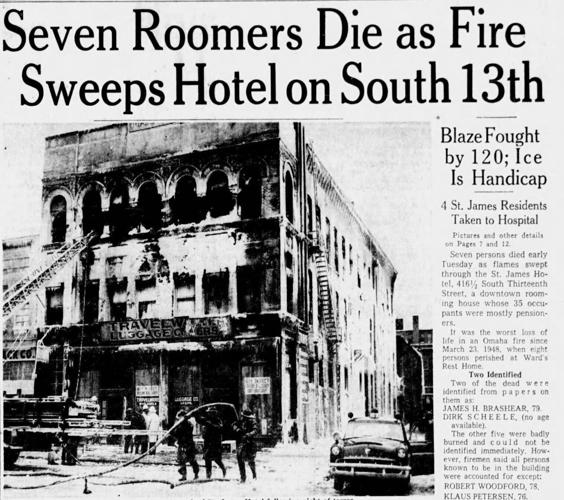 St. James Hotel fire screenshot Feb. 23, 1960