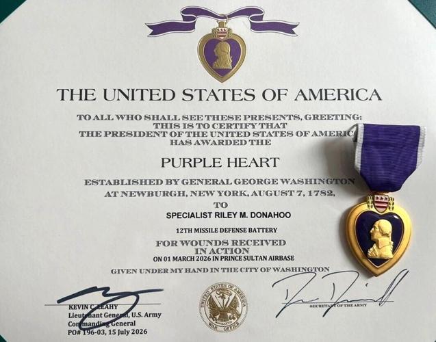 Donahoo family purple heart