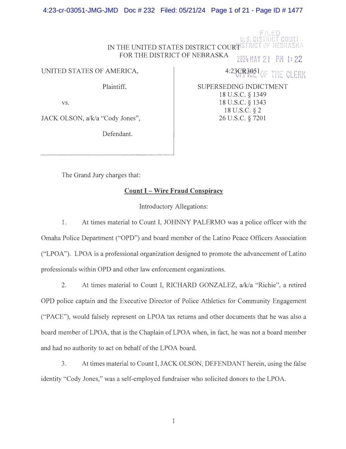 Police fundraiser faces new charges