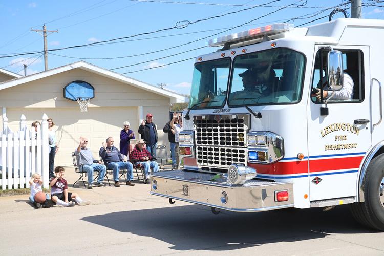 Lexington firefighters honor retiree Dean Wheeler for his historic 61 years of service