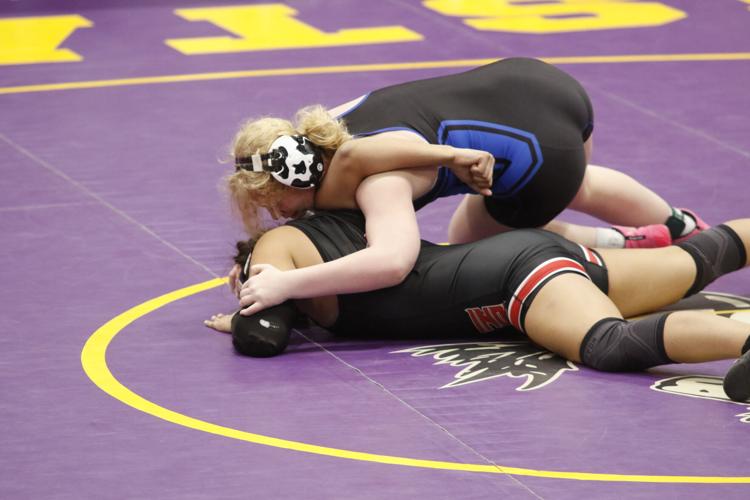 Overton girls wrestling at S-E-M Invite