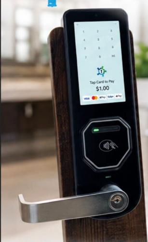 The Flush-Locks smart lock allows businesses to charge for access to bathrooms using cashless payments.