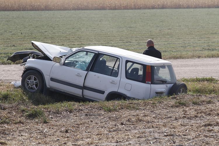 Honda in the ditch