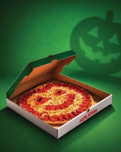 Papa Johns has its Jack-o'-lantern Pizza available through Nov. 1 for $11.99 at participating Papa Johns restaurants.