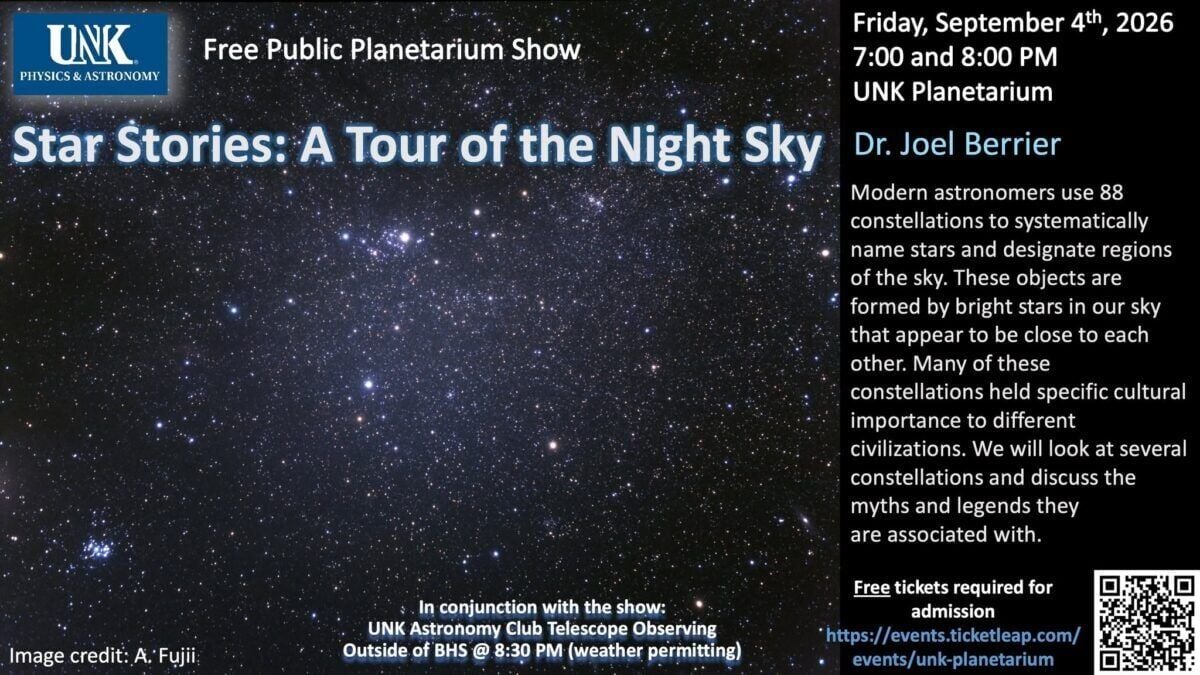 Free UNK Planetarium Show