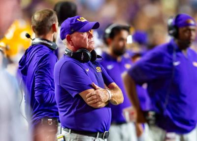 Tigers Head Coach Brian Kelly, LSU Tigers take on the Southeastern Louisiana. Sept 20, 2025; Baton Rouge, Louisiana, USA; at Tiger Stadium.
