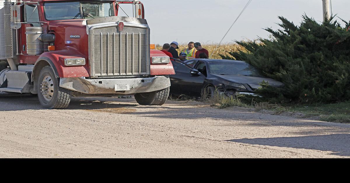 One transported to hospital after Paulsen’s truck, car collided at