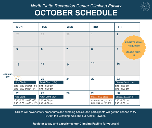 The Wait is Over - Our Climbing Facility Opens Oct. 19th!
