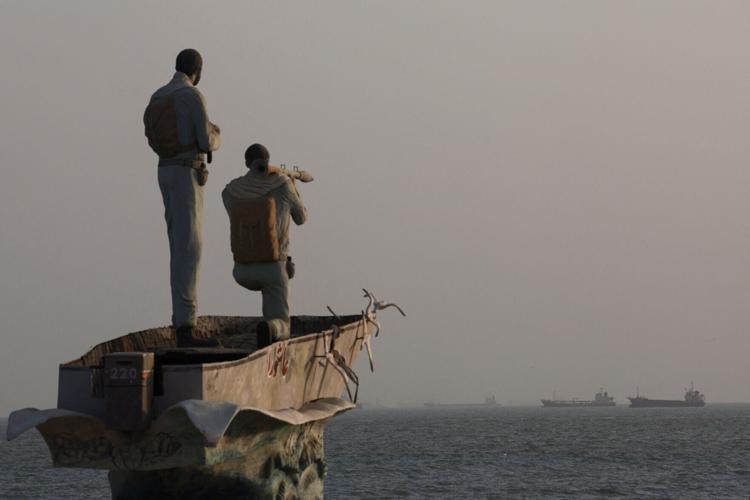 Vessels in the Strait of Hormuz near the beach of Bandar Abbas (copy)