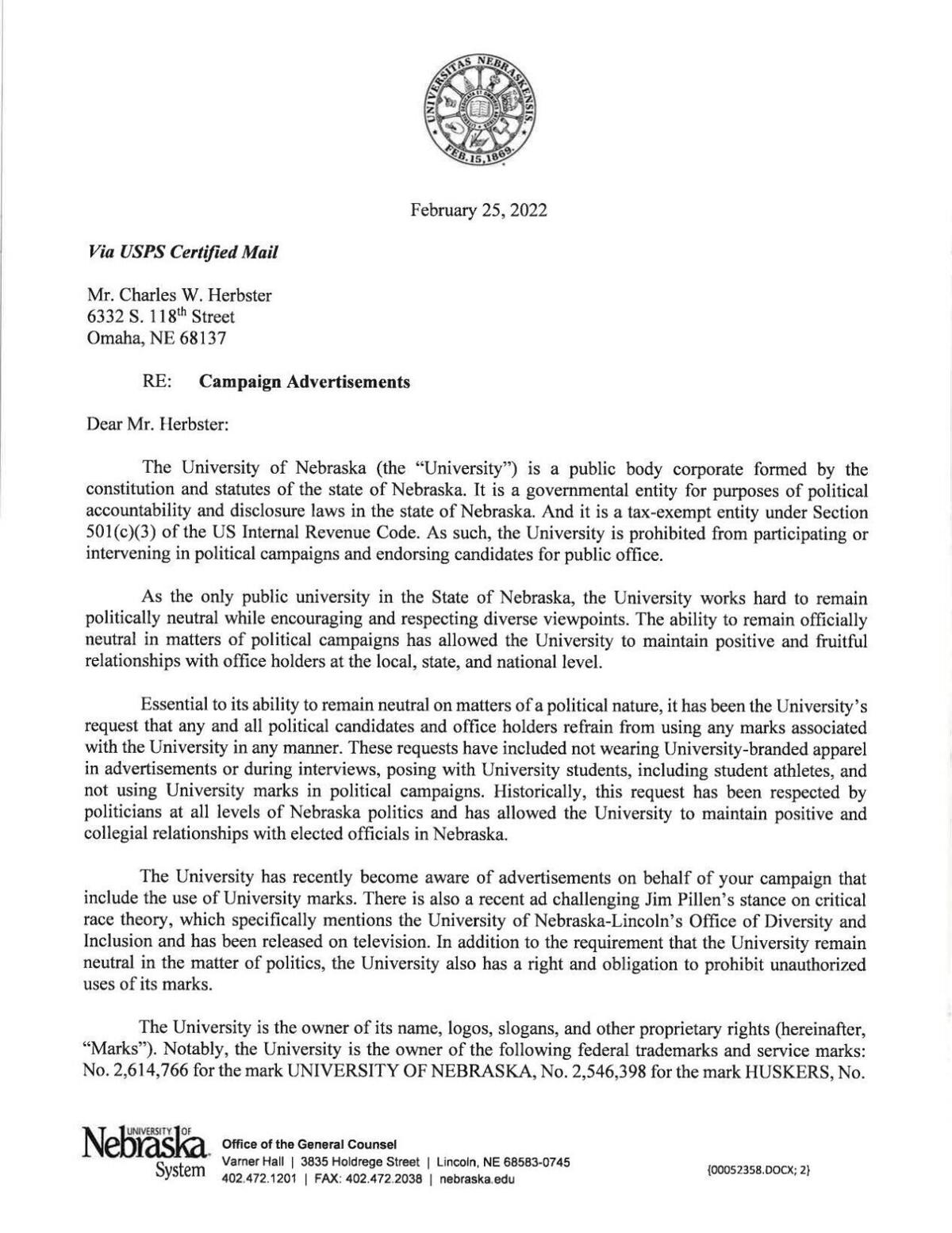 Herbster Letter