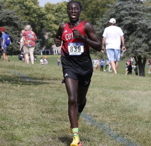 Cozad's Koang Deng at UNK meet