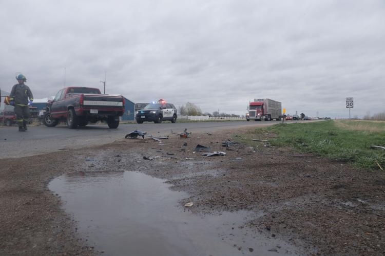 Debris from accident