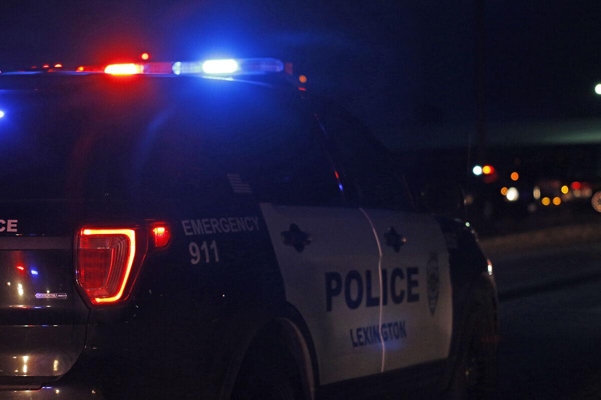 Lexington Police Department cruiser, night