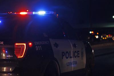 Lexington Police Department cruiser, night