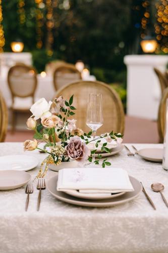 Sara and Brett, table setting