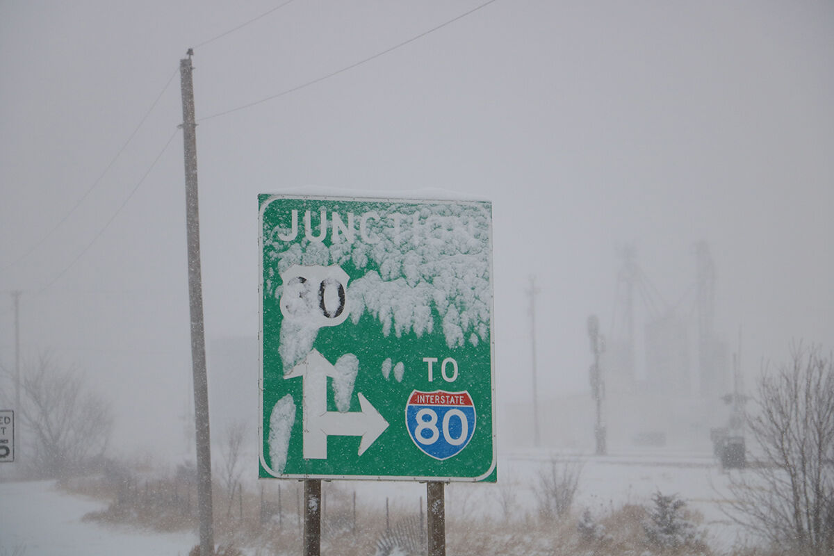 Wintry road conditions