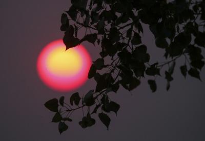 Western wildfire smoke streams over local area, contributes to hazy conditions