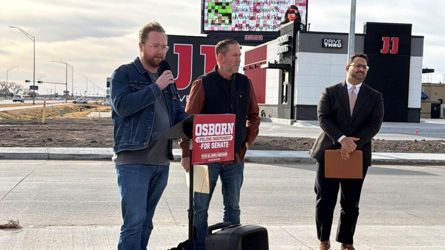 Dan Osborn holds press conference in Lexington
