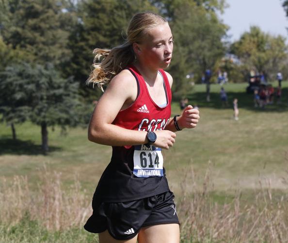 Cozad's Audrey Baker at UNK meet