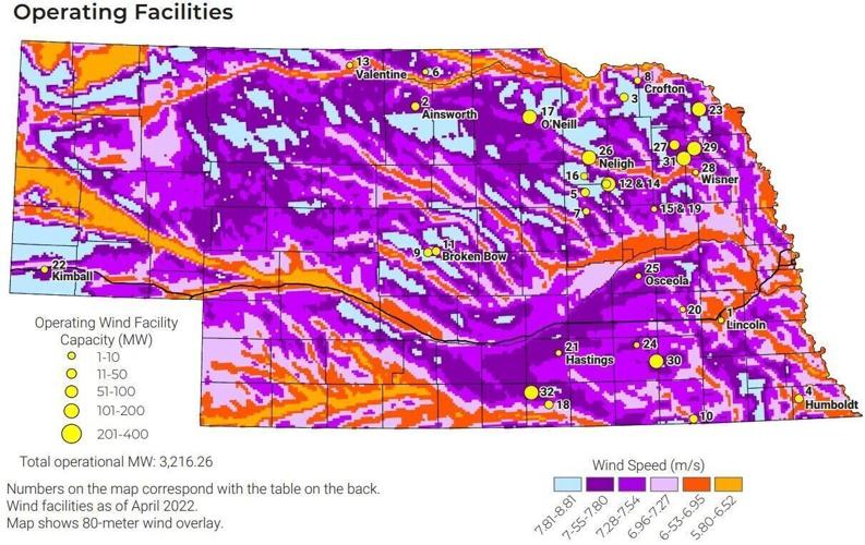 Wind facilities in Nebraska