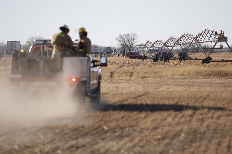 LVFD grass rig at pivot fire