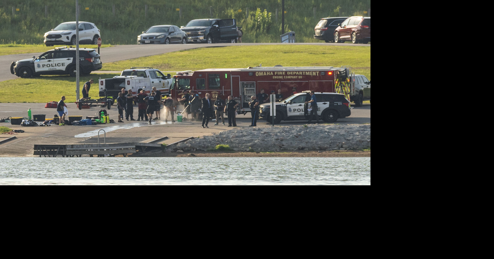 Omaha firefighters recover bodies of 2 fishermen from Lake Cunningham