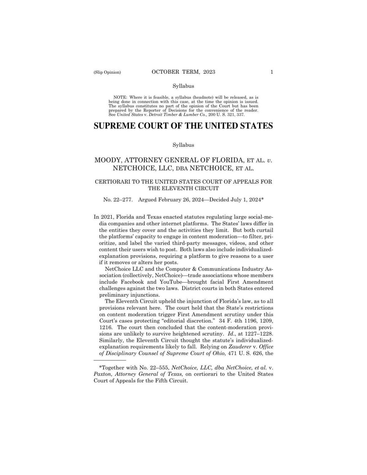 Read the NetChoice opinion