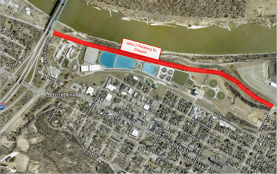 Pershing Drive Map