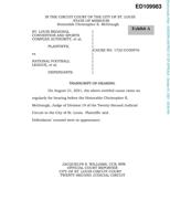 Partial transcript of Aug. 31 hearing before Judge Christopher McGraugh