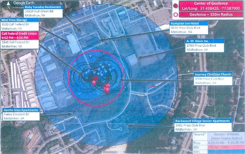 A picture of the map of the area around Call Federal Credit Union