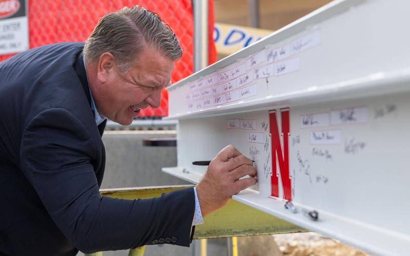 Lied Center for Performing Arts topping off ceremony, 9.8