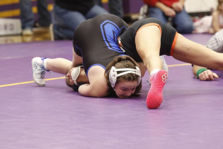 Overton girls wrestling at S-E-M Invite