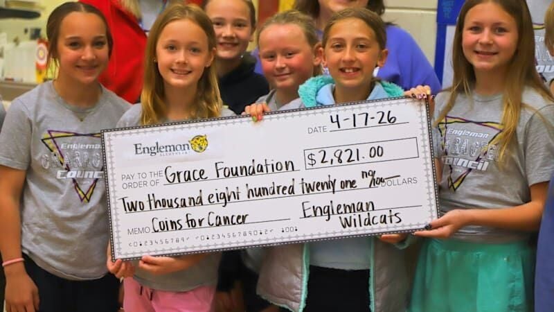 Engleman Elementary's 'Coins for Cancer' Drive Raises $2,821 for Grace Cancer Foundation