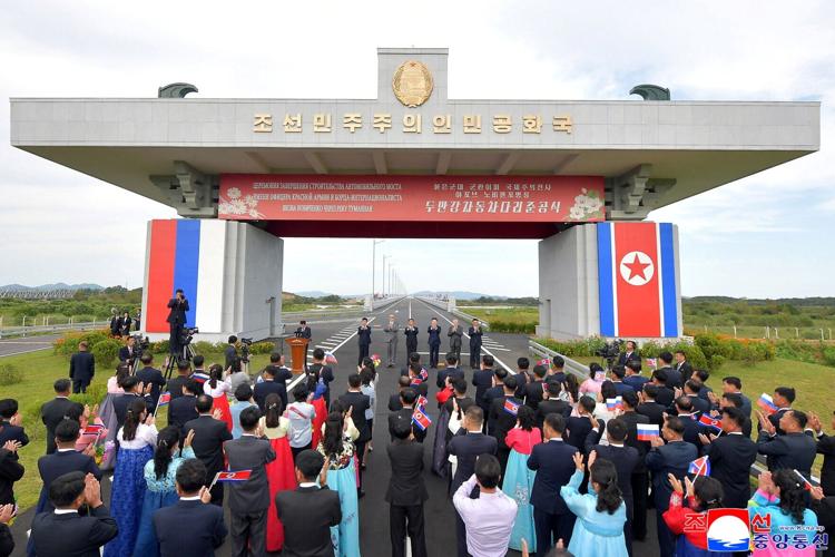 North Korea and Russia open their first road bridge