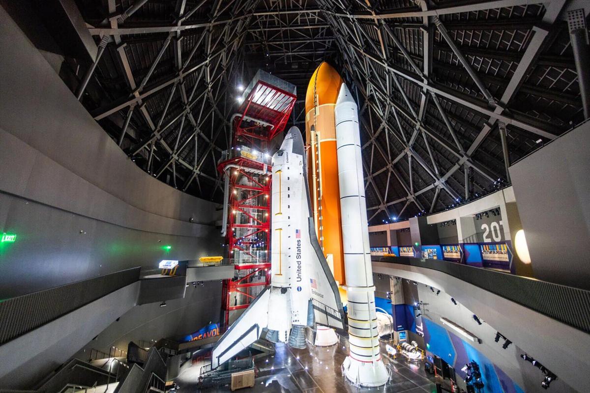 The Samuel Oschin Shuttle Gallery at the California Science Center in Exposition Park, on Oct. 7, 2026. The gallery features soaring contemporary architecture designed by ZGF Architects with a nearly 200- foot-tall gallery built to display NASAs Space S...