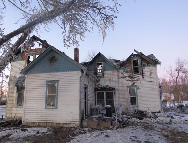 Cedar Bluffs house fire front