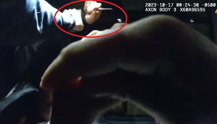 Knife in bus stop police shooting