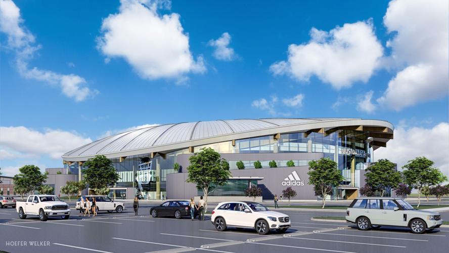 Hockey arena exterior rendering