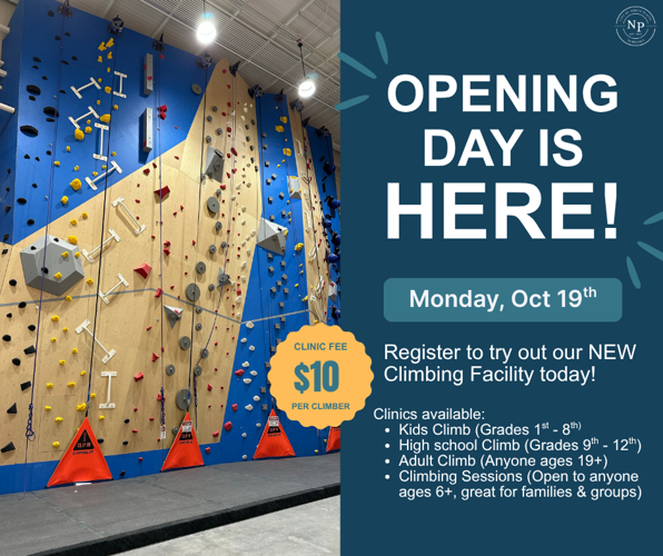 The Wait is Over - Our Climbing Facility Opens Oct. 19th!