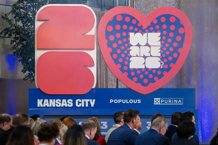 A countdown clock is revealed during the One Year To Go news conference for the FIFA World Cup at Union Station on June 11, 2025, in Kansas City, Missouri.
