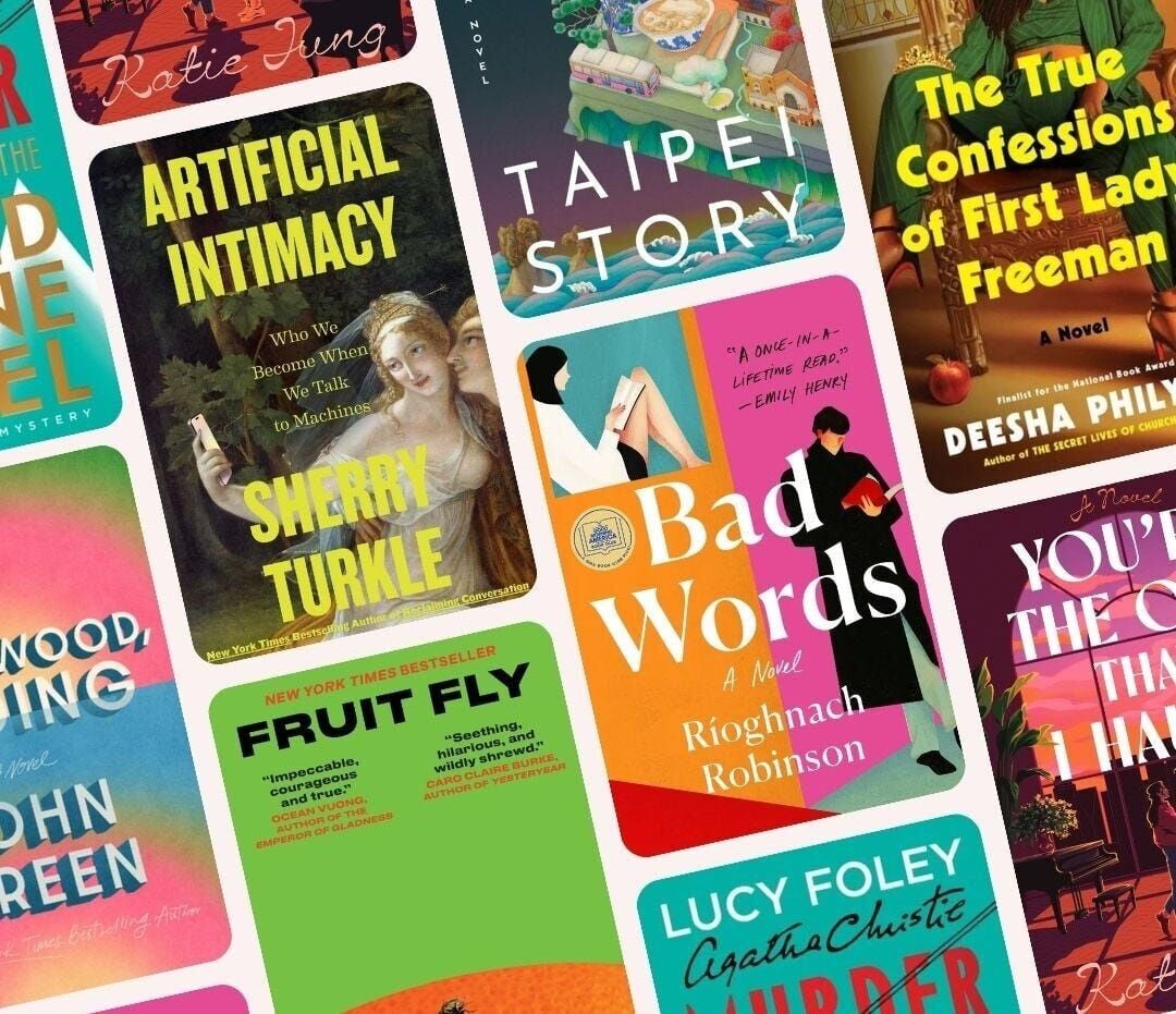 New books we recommend include "Hollywood, Ending" by John Green and "Artificial Intimacy" by Sherry Turkle.