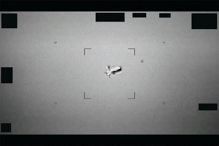 Handout image shows unidentified aerial phenomenon (UAP) released by U.S. Defense Department