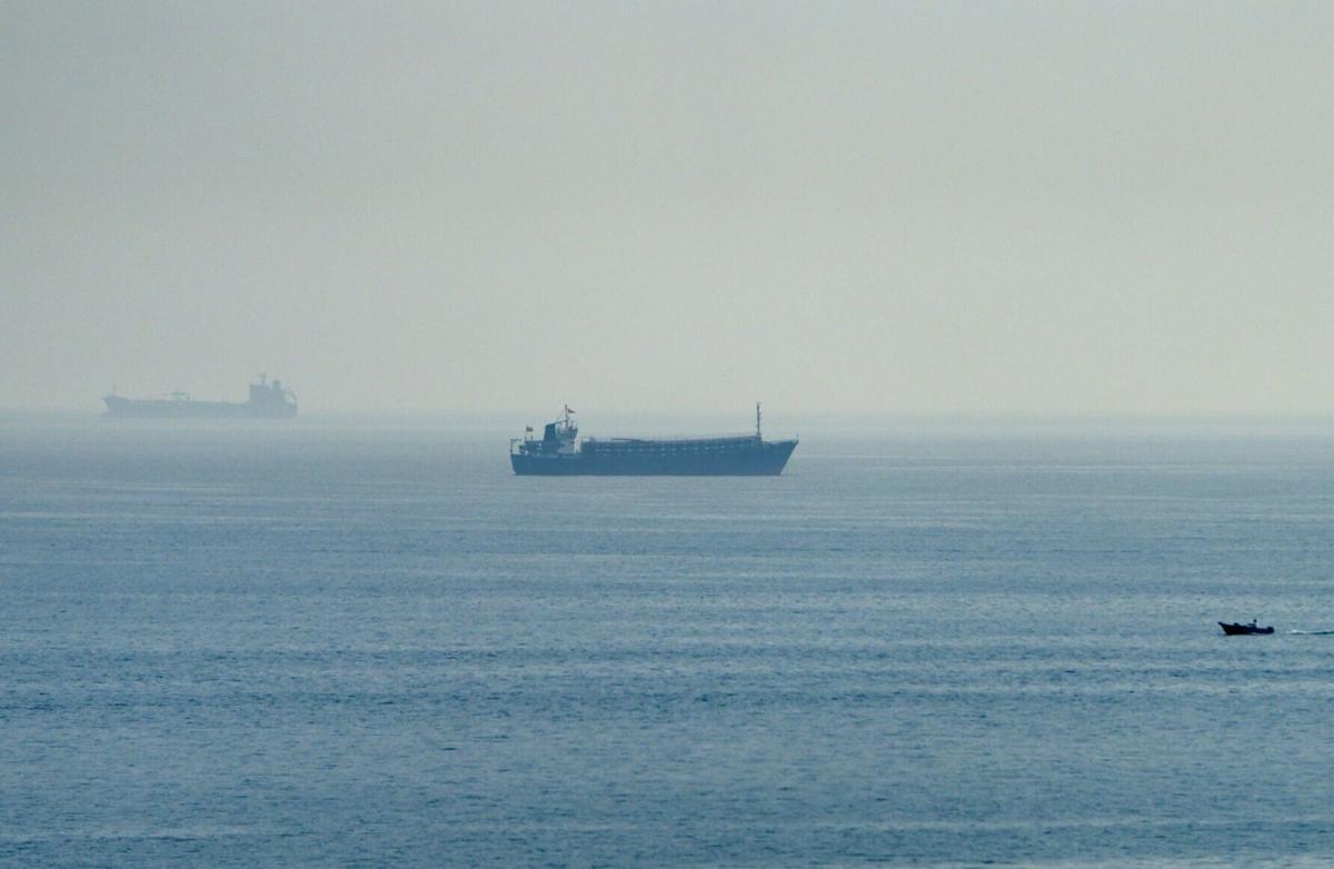 Vessels in the Strait of Hormuz, as seen from Musandam