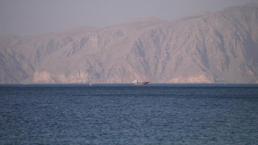 Vessels at the Strait of Hormuz, as seen from Musandam