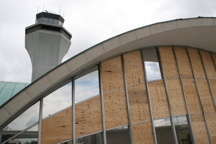 Tornado damage at St. Louis Lambert International Airport