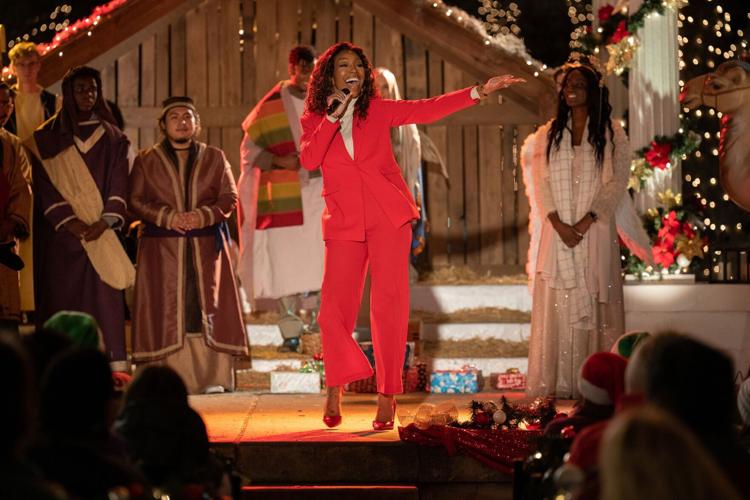 Left to right, Brandy Norwood as Jackie, Nadia Sine as Rose in "Best. Christmas. Ever!"