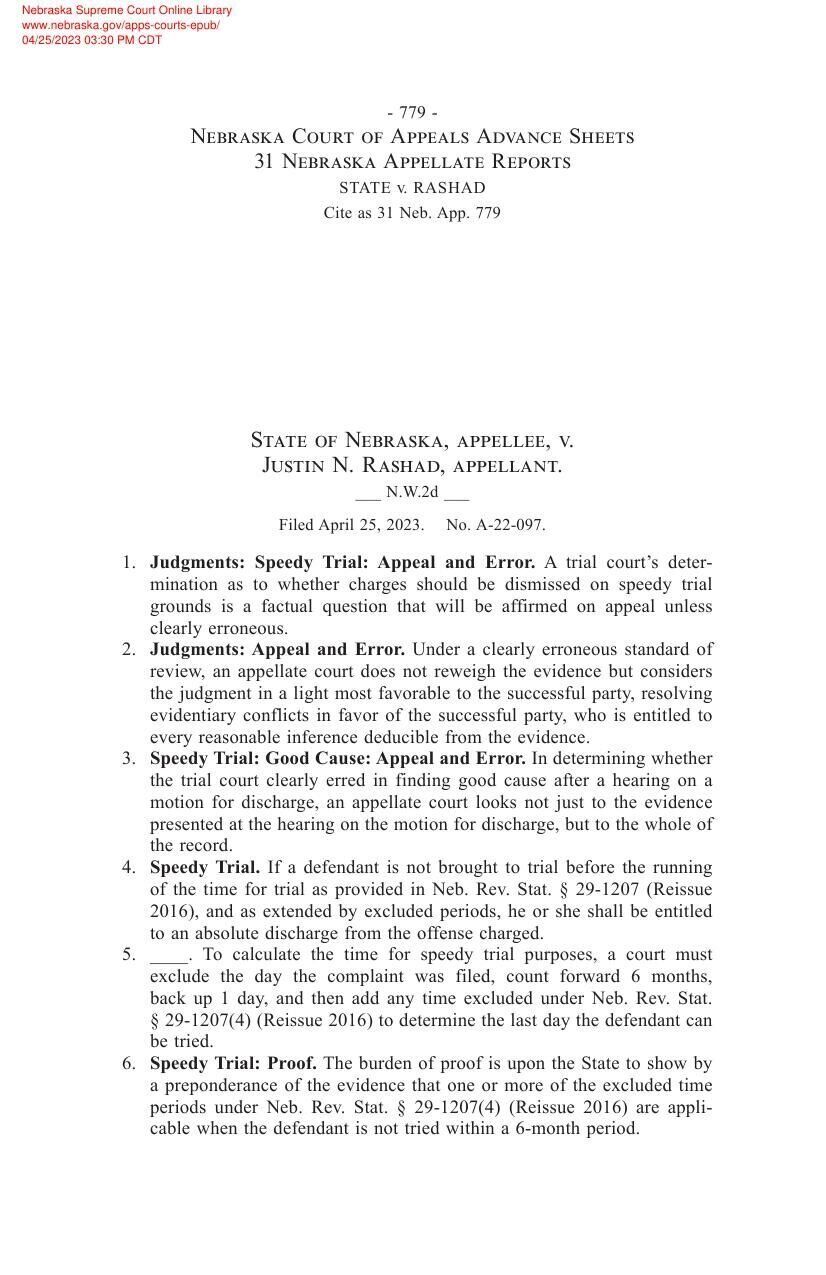 State v. Justin Rashad